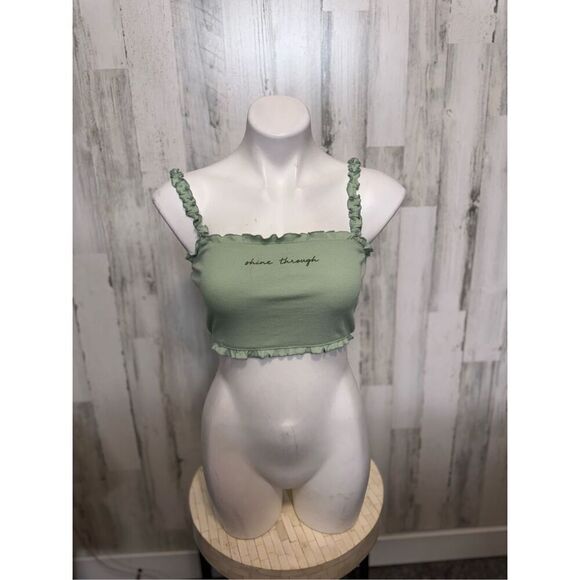 Forever 21 green crop top - Picture 1 of 6